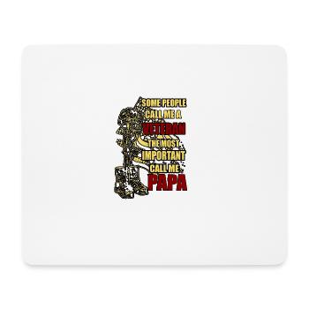 Veteran Papa Vater Army Vatertag Soldat Geschenk - Mousepad (Querformat) - Weiß - Vorne