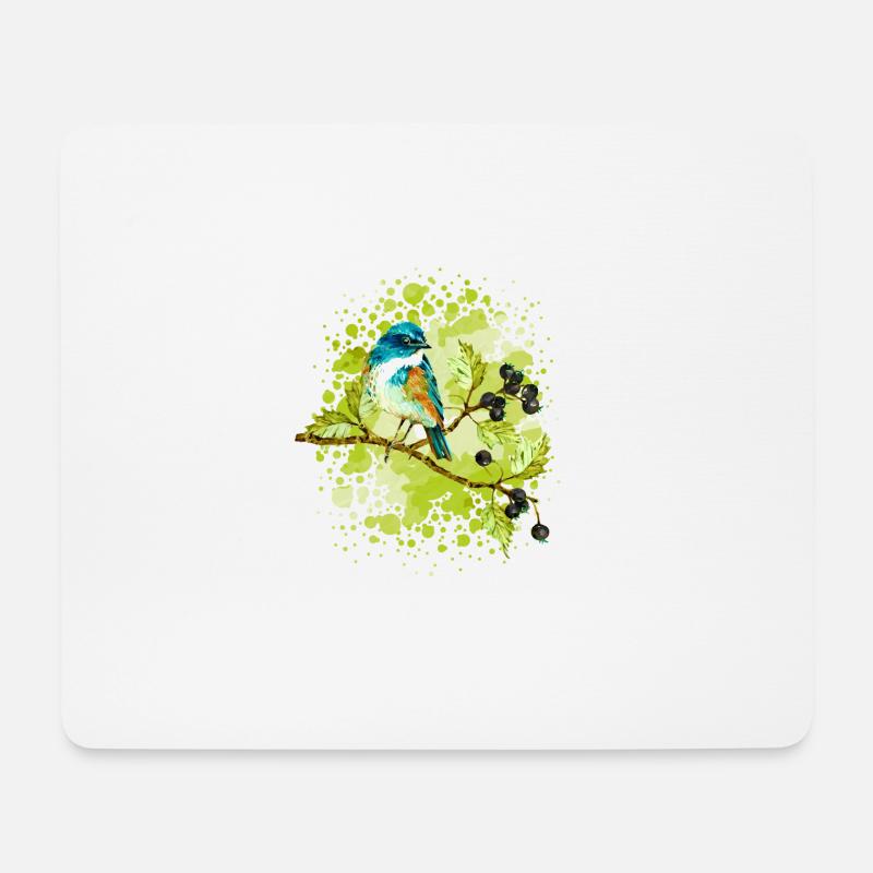 Vogel - Mousepad (Querformat) - Weiß