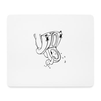 Crazy Toilet - Mouse Pad (horizontal) - white - Front