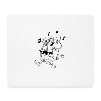 Crazy Wecker - Mousepad (Querformat) - Weiß - Vorne