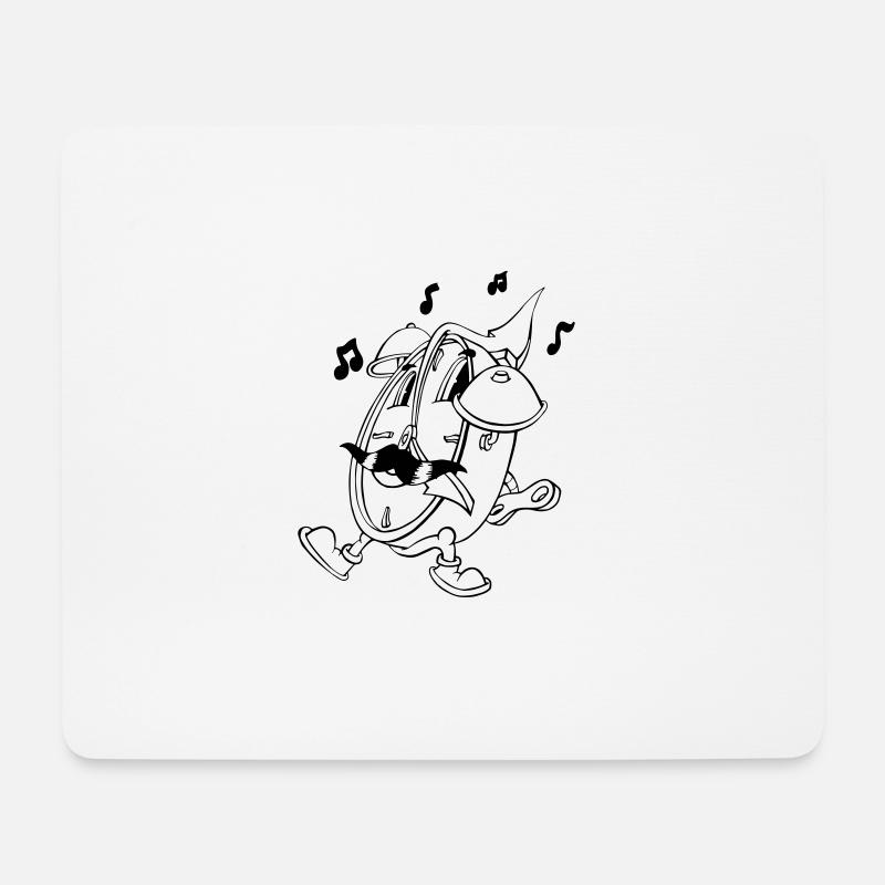 Crazy alarm clock - Mouse Pad (horizontal) - white