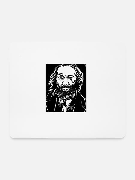Bakunin - Mousepad (Querformat) - Weiß