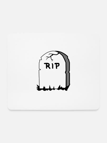 Gravestone - Mousepad (Querformat) - Weiß