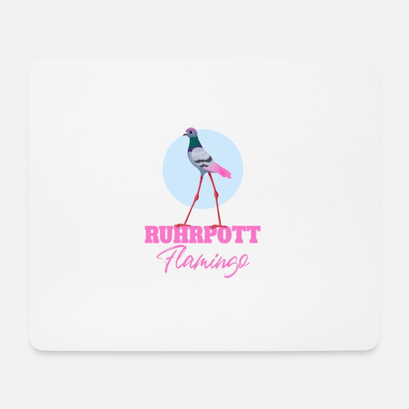 Ruhrpott Flamingo Ruhrgebiet Taube Geschenk - Mousepad (Querformat) - Weiß