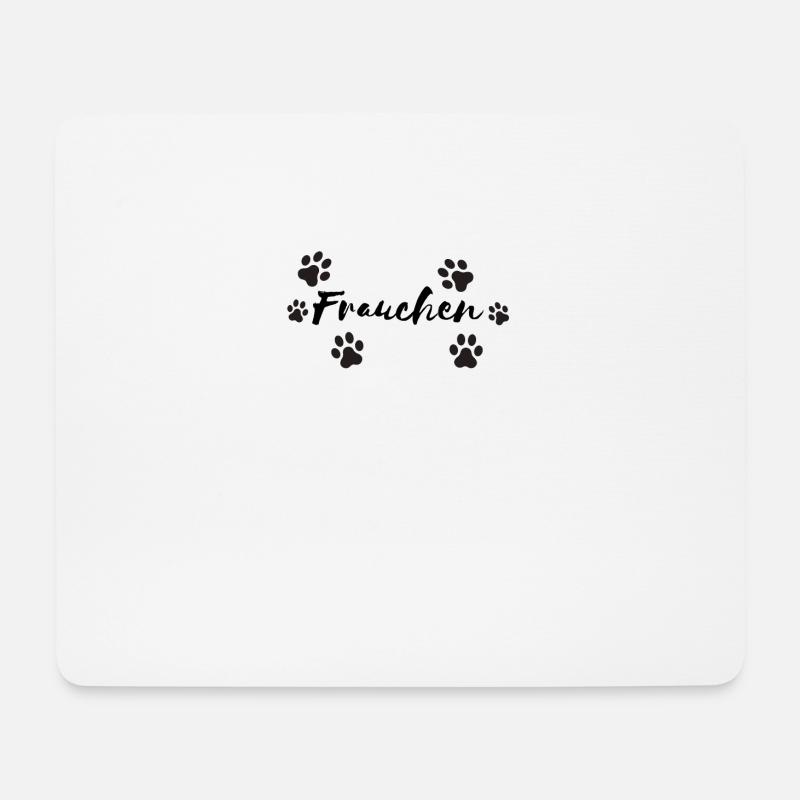 Frauchen Hundehalter Partnerdesign - Mousepad (Querformat) - Weiß