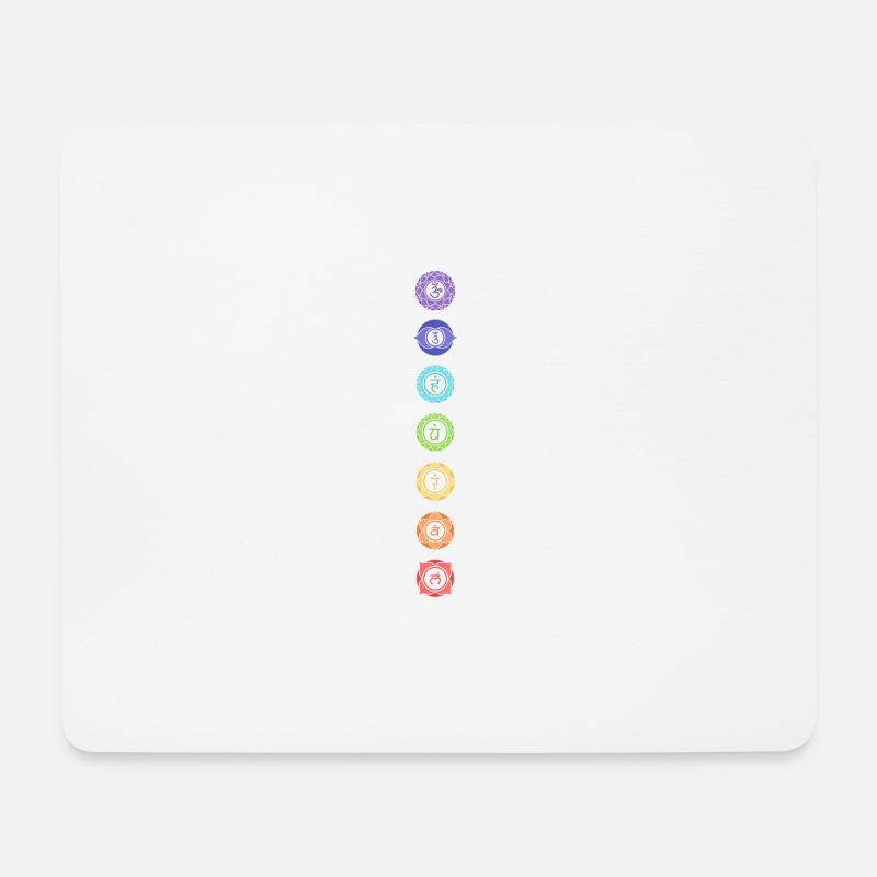 Kundalin Yoga 7 Chakras - Mousepad (Querformat) - Weiß