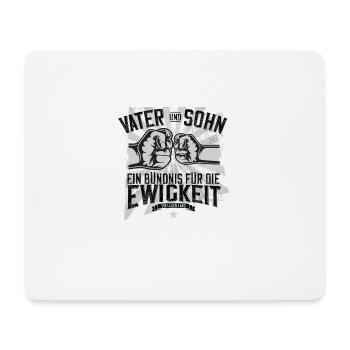 Vater und Sohn Partnerlook Vatertag Geschenk retro - Mousepad (Querformat) - Weiß - Vorne