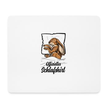 Offizielles Schlafshirt Hase Kaninchen Schlafanzug - Mousepad (Querformat) - Weiß - Vorne