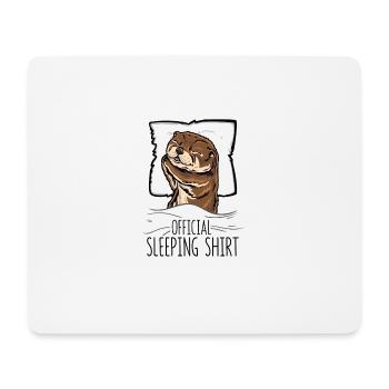 Official Sleeper Shirt Otter Sea Otter Pajamas - Mouse Pad (horizontal) - white - Front