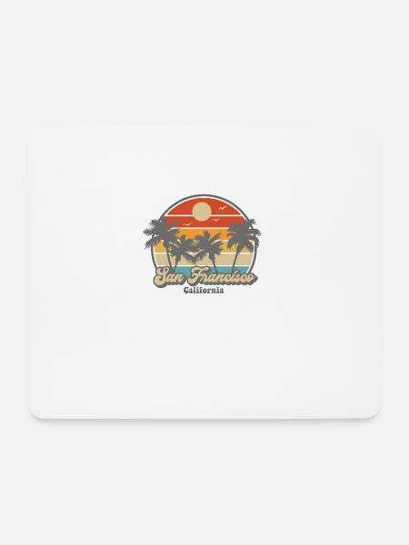 San Francisco California vintage retro - Mousepad (Querformat) - Weiß