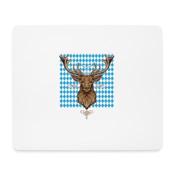 Cerf Chasseurs de bois Motif de cerf Festival folklorique de Bavière - Tapis de souris (format paysage) - blanc - Devant