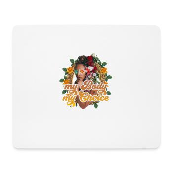 mon corps mon choix féminisme femmes femmes - Tapis de souris (format paysage) - blanc - Devant