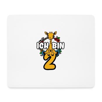 Süße Giraffe 2 Jahre Mädchen Zoo Tiermotiv - Mousepad (Querformat) - Weiß - Vorne