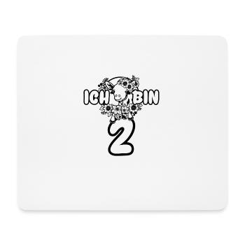 Süße Giraffe 2 Jahre Mädchen Zoo Tiermotiv - Mousepad (Querformat) - Weiß - Vorne