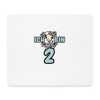 Süße Giraffe 2 Jahre Mädchen Zoo Tiermotiv - Mousepad (Querformat) - Weiß - Vorne