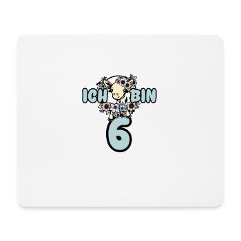 Süße Giraffe 6 Jahre Mädchen Zoo Tiermotiv - Mousepad (Querformat) - Weiß - Vorne