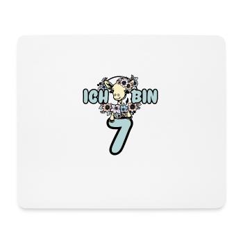 Süße Giraffe 7 Jahre Mädchen Zoo Tiermotiv - Mousepad (Querformat) - Weiß - Vorne