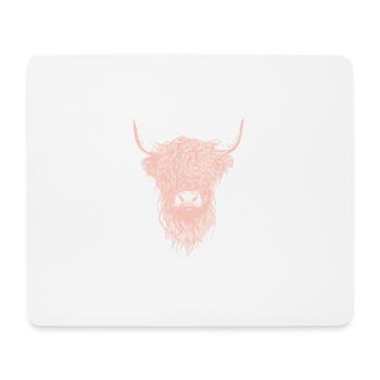 Highland écossais Highland Cattle Highland - Tapis de souris (format paysage) - blanc - Devant