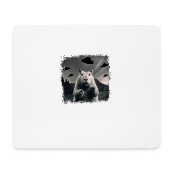 Capybara Capybara Ufo Rodent Animal Funny - Mouse Pad (horizontal) - white - Front