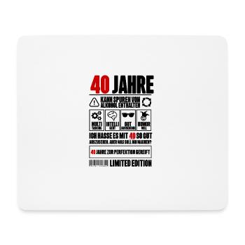 40. Geburtstag Männer Frauen Lustig 40 Jahre - Mousepad (Querformat) - Weiß - Vorne