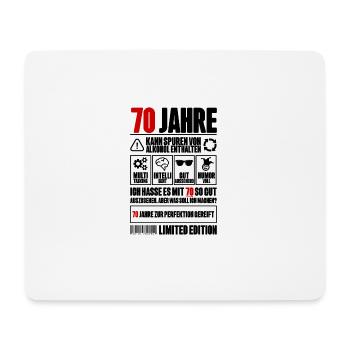 70. Geburtstag Männer Frauen Lustig 70 Jahre - Mousepad (Querformat) - Weiß - Vorne