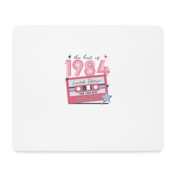 1984 Anniversaire né en 1984 Retro Vintage - Tapis de souris (format paysage) - blanc - Devant