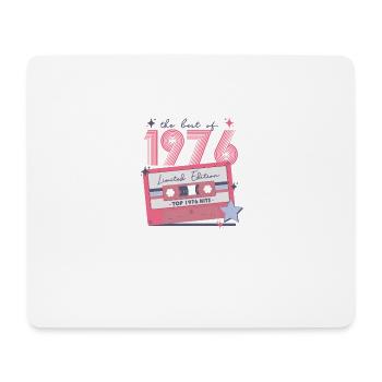 1976 Anniversaire né en 1976 Retro Vintage - Tapis de souris (format paysage) - blanc - Devant