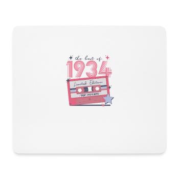 Januar 1934 geboren Geburtstag Mann Frau retro - Mousepad (Querformat) - Weiß - Vorne
