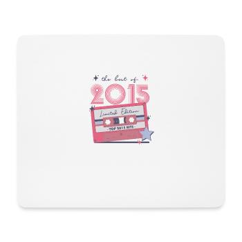 2015 Geburtstag geboren im Jahr 2015 Retro Vintage - Mousepad (Querformat) - Weiß - Vorne