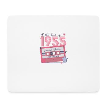1955 Anniversaire né en 1955 Retro Vintage - Tapis de souris (format paysage) - blanc - Devant