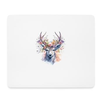 Ersatz Dirndl Hirschgeweih Hirsch - Mousepad (Querformat) - Weiß - Vorne
