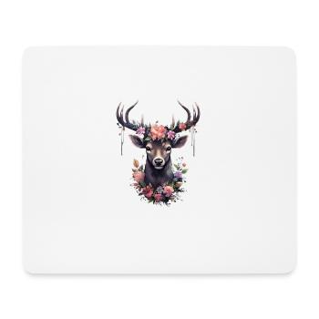 Ersatz Dirndl Hirschgeweih Hirsch - Mousepad (Querformat) - Weiß - Vorne