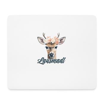 Lausmadl Mädchen Damen Trachtenshirt Kind Madl - Mousepad (Querformat) - Weiß - Vorne