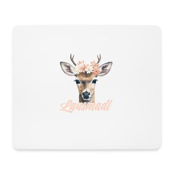 Lausmadl Mädchen Damen Trachtenshirt Kind Madl - Mousepad (Querformat) - Weiß - Vorne