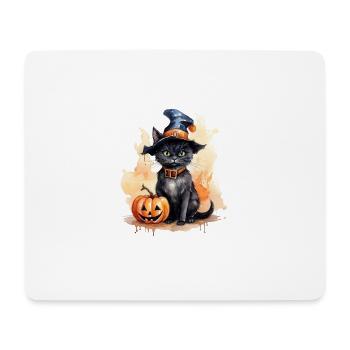 Katzen Halloween Kürbis Katzen Liebhaber - Mousepad (Querformat) - Weiß - Vorne