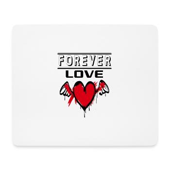 Liebe Forever I Love You Herz Hearts Wahre Liebe - Mousepad (Querformat) - Weiß - Vorne