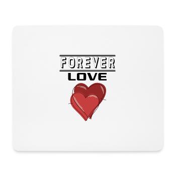 Liebe Forever I Love You Herz Hearts Wahre Liebe - Mousepad (Querformat) - Weiß - Vorne