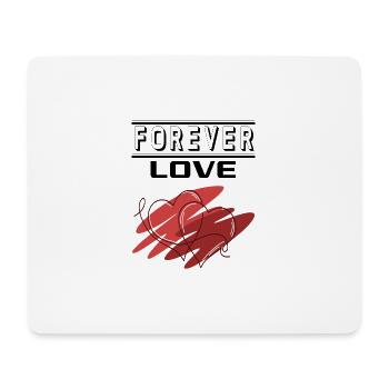 Liebe Forever I Love You Herz Hearts Wahre Liebe - Mousepad (Querformat) - Weiß - Vorne