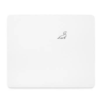 Teckel, Teckel, Teckel, Teckel à poil dur Line Art - Tapis de souris (format paysage) - blanc - Devant