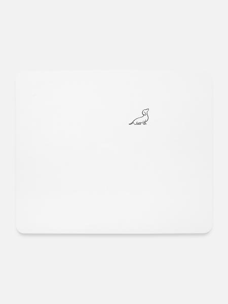 Dachshund, Dackel, Teckel, Rauhaardackel Line Art - Mousepad (Querformat) - Weiß
