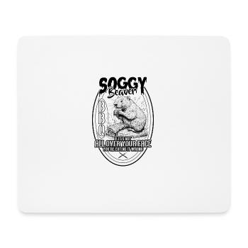 Soggy Beaver BBQ Funny - Mousepad (Querformat) - Weiß - Vorne