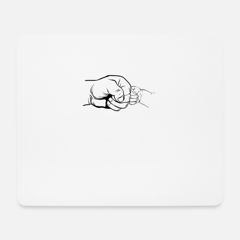 Vater Papa Baby Faust Begrüßung Faustschlag - Mousepad (Querformat) - Weiß