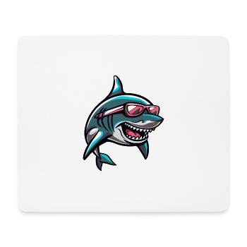 Hai Cool Tier - Mousepad (Querformat) - Weiß - Vorne