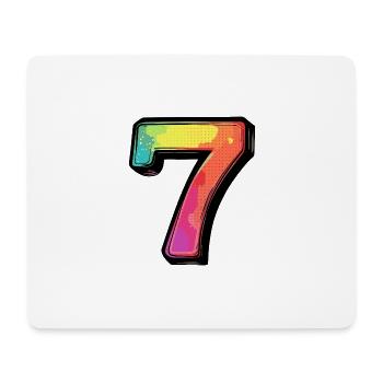 7 Number Comic - Mouse Pad (horizontal) - white - Front
