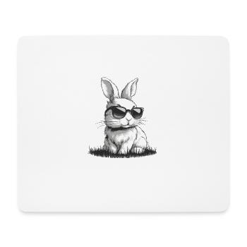 Cooler Osterhase Häschen Frohe Ostern Geschenk - Mousepad (Querformat) - Weiß - Vorne