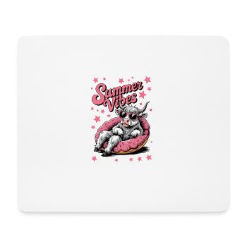 Schottisches Hochland Rind Kuh Summer Vibes lustig - Mousepad (Querformat) - Weiß - Vorne