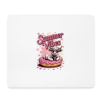 Schottisches Hochland Rind Kuh Summer Vibes lustig - Mousepad (Querformat) - Weiß - Vorne