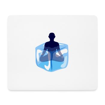 Ice monk / cold training - Mouse Pad (horizontal) - white - Front
