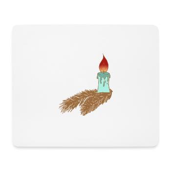 Christmascandle - Mousepad (Querformat) - Weiß - Vorne