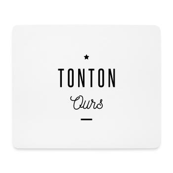 TONTON OURS - Tapis de souris (format paysage) - blanc - Devant